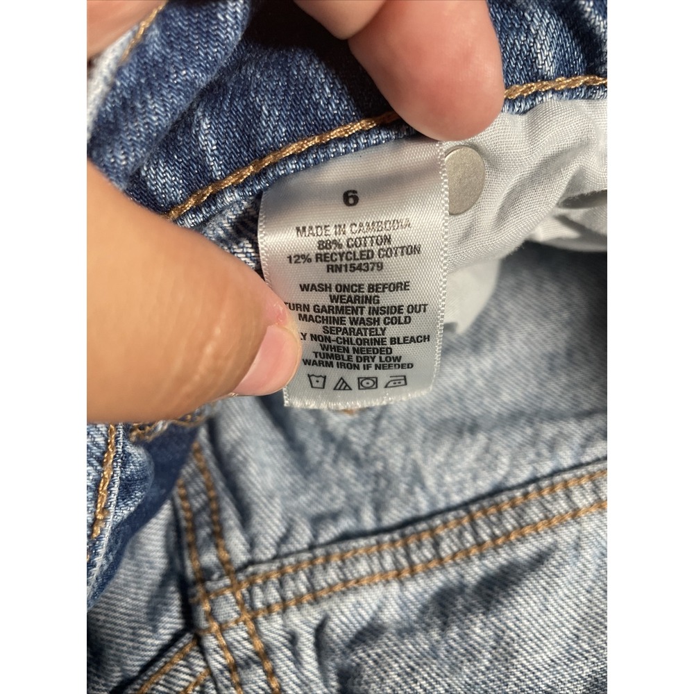 Aeropostale Mom Jeans Women's 6 Blue Distressed High Rise Demin - Picture 5 of 7
